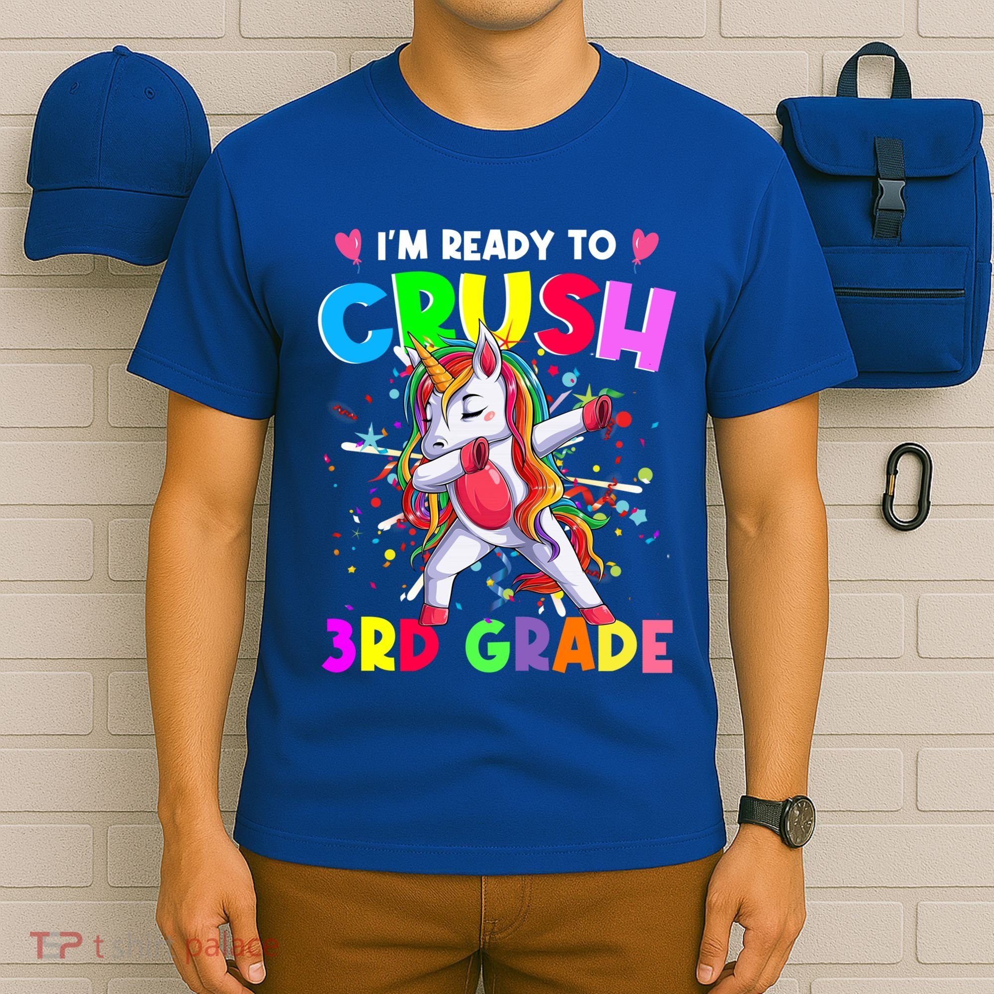 Ready To Crush 3Rd Grade Unicorn Back To School Gift T-Shirt