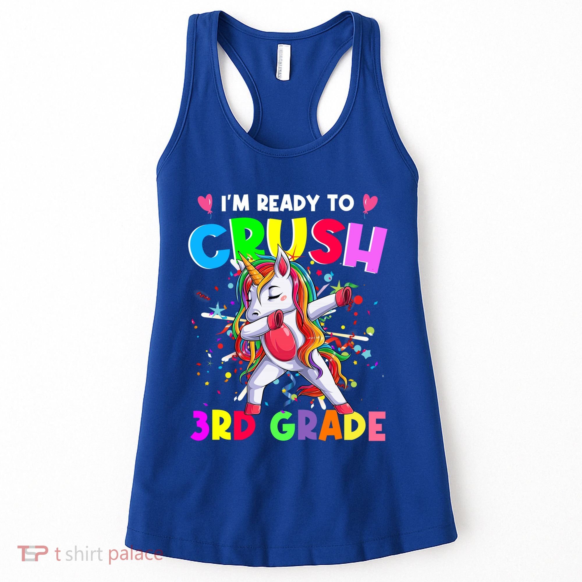 Ready To Crush 3Rd Grade Unicorn Back To School Gift Women's Tank Top