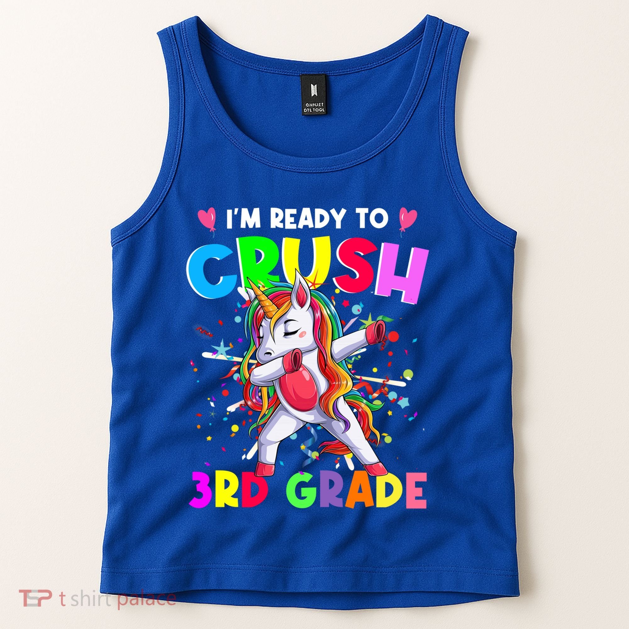 Ready To Crush 3Rd Grade Unicorn Back To School Gift Tank Top