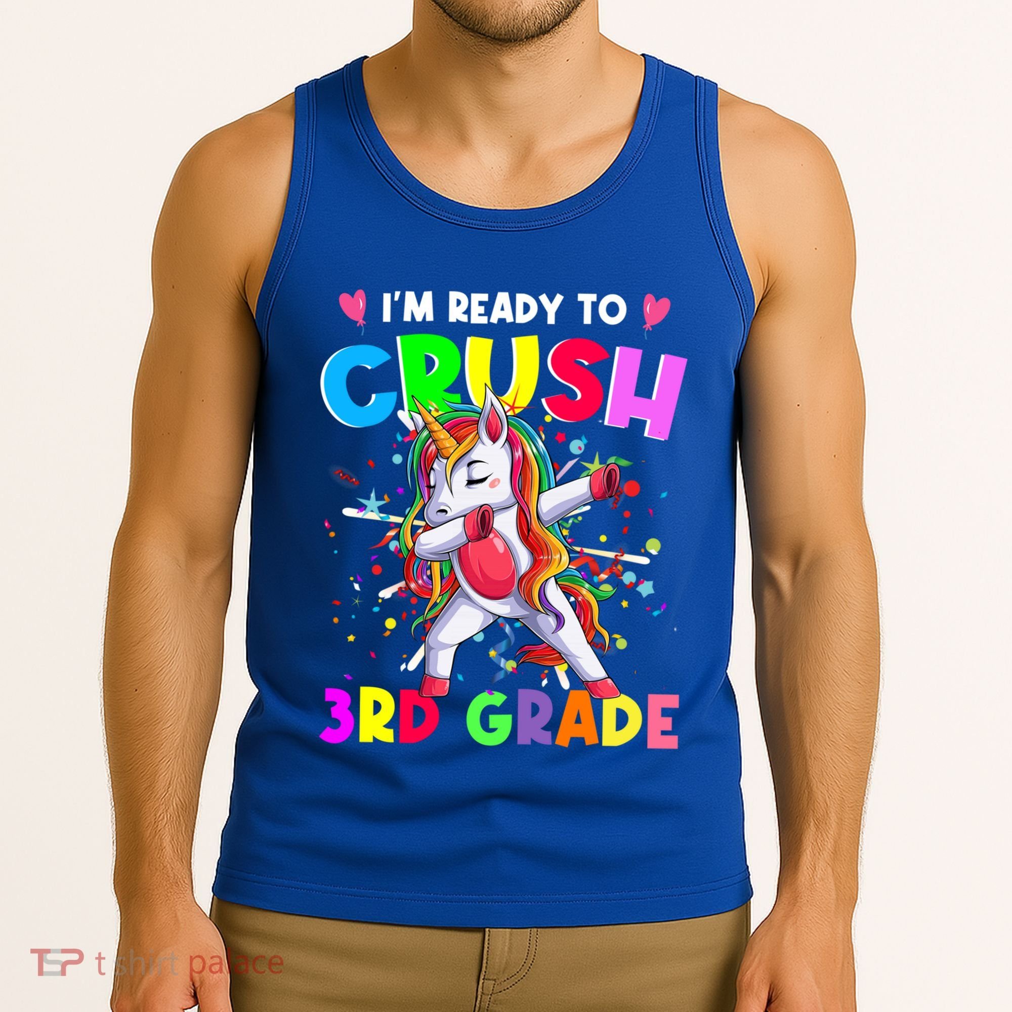 Ready To Crush 3Rd Grade Unicorn Back To School Gift Tank Top
