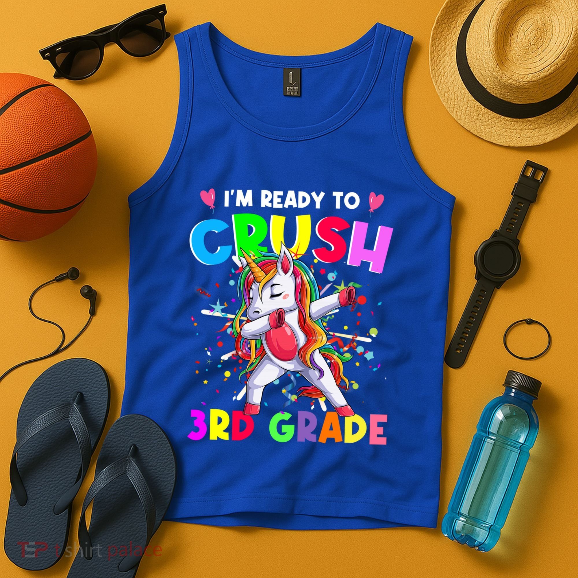 Ready To Crush 3Rd Grade Unicorn Back To School Gift Tank Top