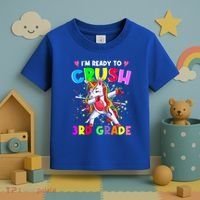 Ready To Crush 3Rd Grade Unicorn Back To School Gift Toddler T-Shirt thumb 3