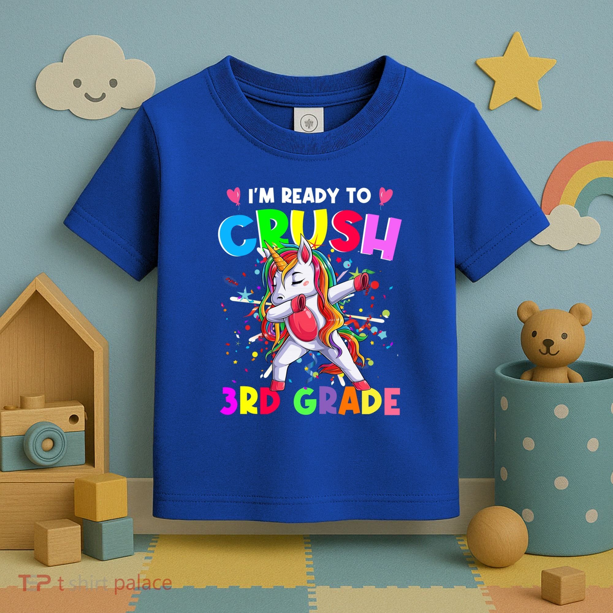 Ready To Crush 3Rd Grade Unicorn Back To School Gift Toddler T-Shirt
