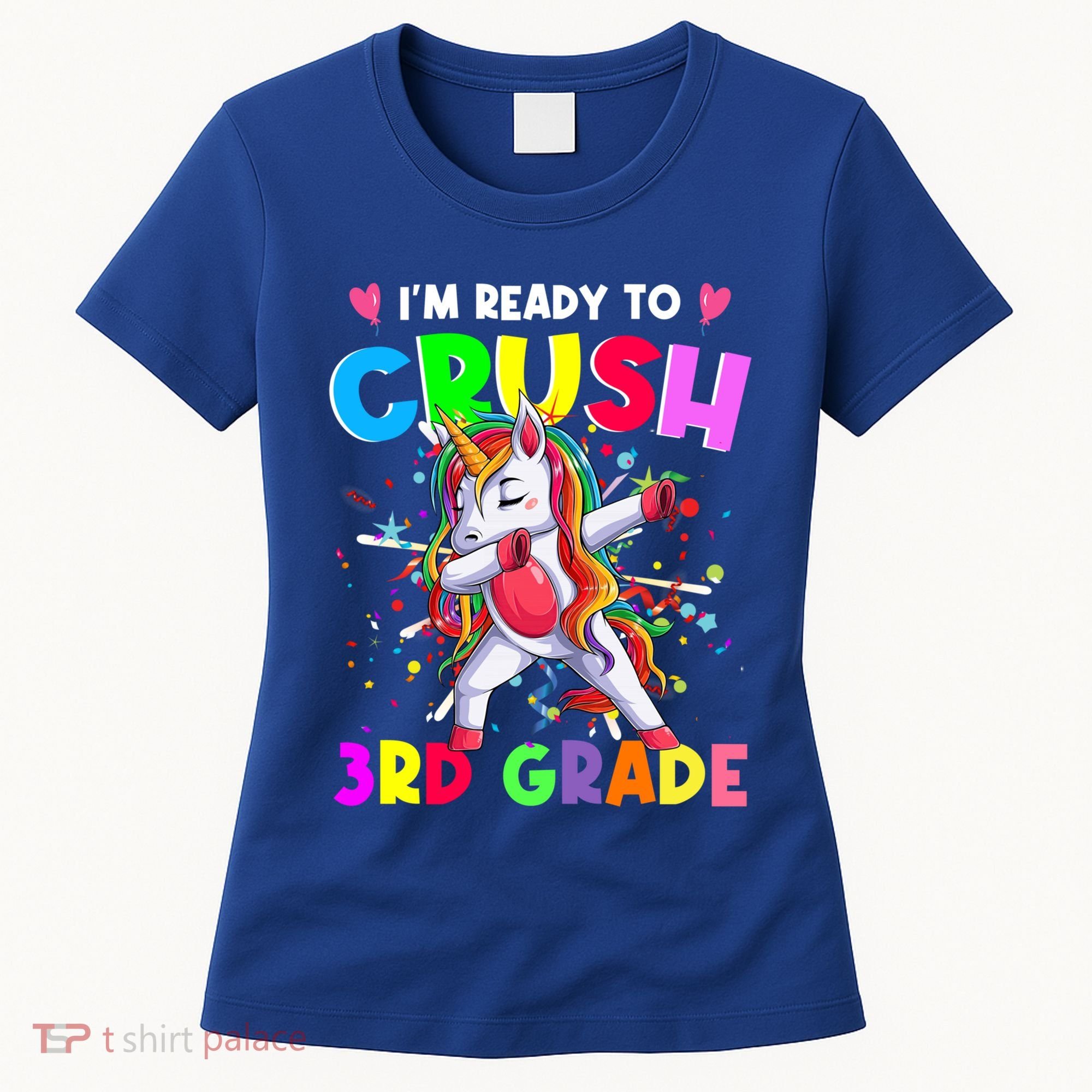 Ready To Crush 3Rd Grade Unicorn Back To School Gift Women's T-Shirt