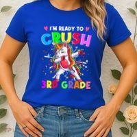 Ready To Crush 3Rd Grade Unicorn Back To School Gift Women's T-Shirt thumb 2