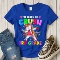 Ready To Crush 3Rd Grade Unicorn Back To School Gift Women's T-Shirt thumb 3
