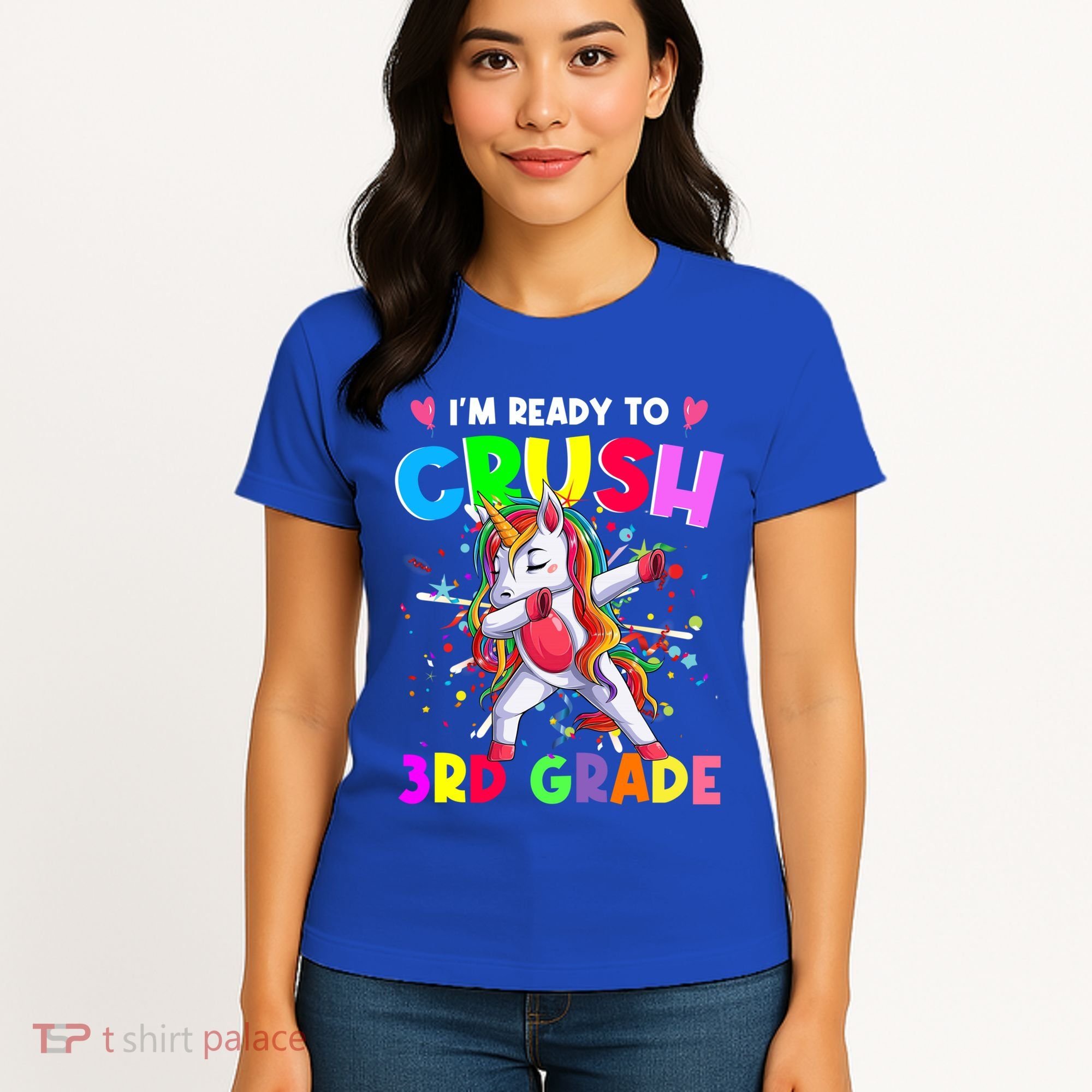 Ready To Crush 3Rd Grade Unicorn Back To School Gift Women's T-Shirt