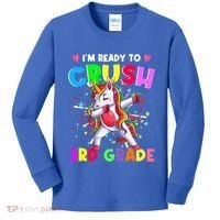 Ready To Crush 3Rd Grade Unicorn Back To School Gift Kids Long Sleeve Shirt thumb 0