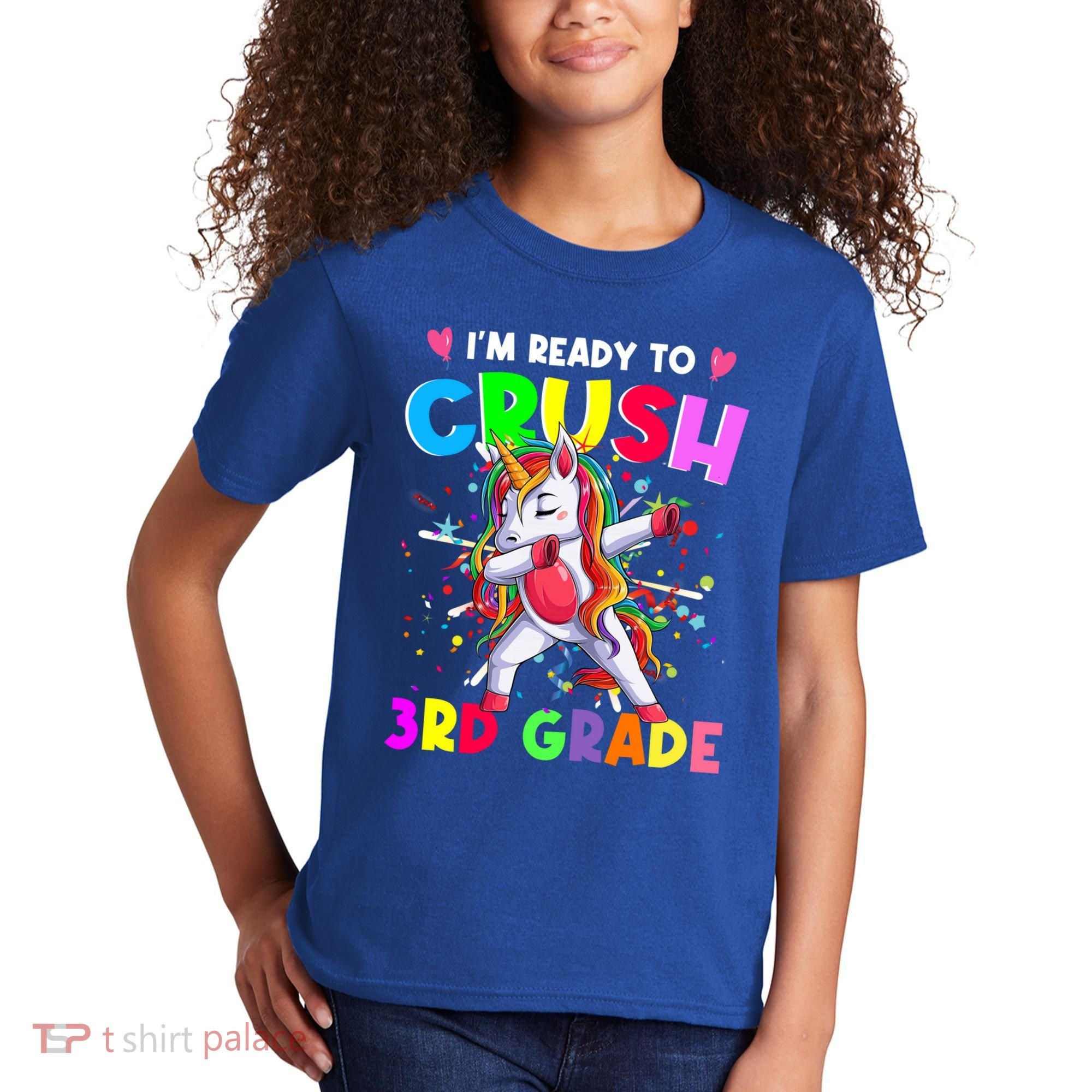 Ready To Crush 3Rd Grade Unicorn Back To School Gift Kids T-Shirt