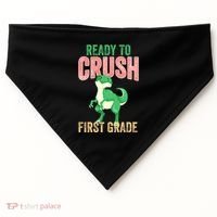 Ready To Crush First Grade TRex Dinosaur Cool Gift USA-Made Doggie Bandana thumb 0