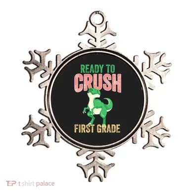 Ready To Crush First Grade TRex Dinosaur Cool Gift Ornament