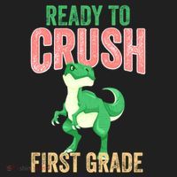 Ready To Crush First Grade TRex Dinosaur Cool Gift Hat thumb 2