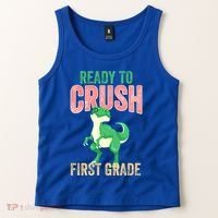 Ready To Crush First Grade TRex Dinosaur Cool Gift Tank Top thumb 2