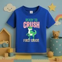 Ready To Crush First Grade TRex Dinosaur Cool Gift Toddler T-Shirt thumb 3