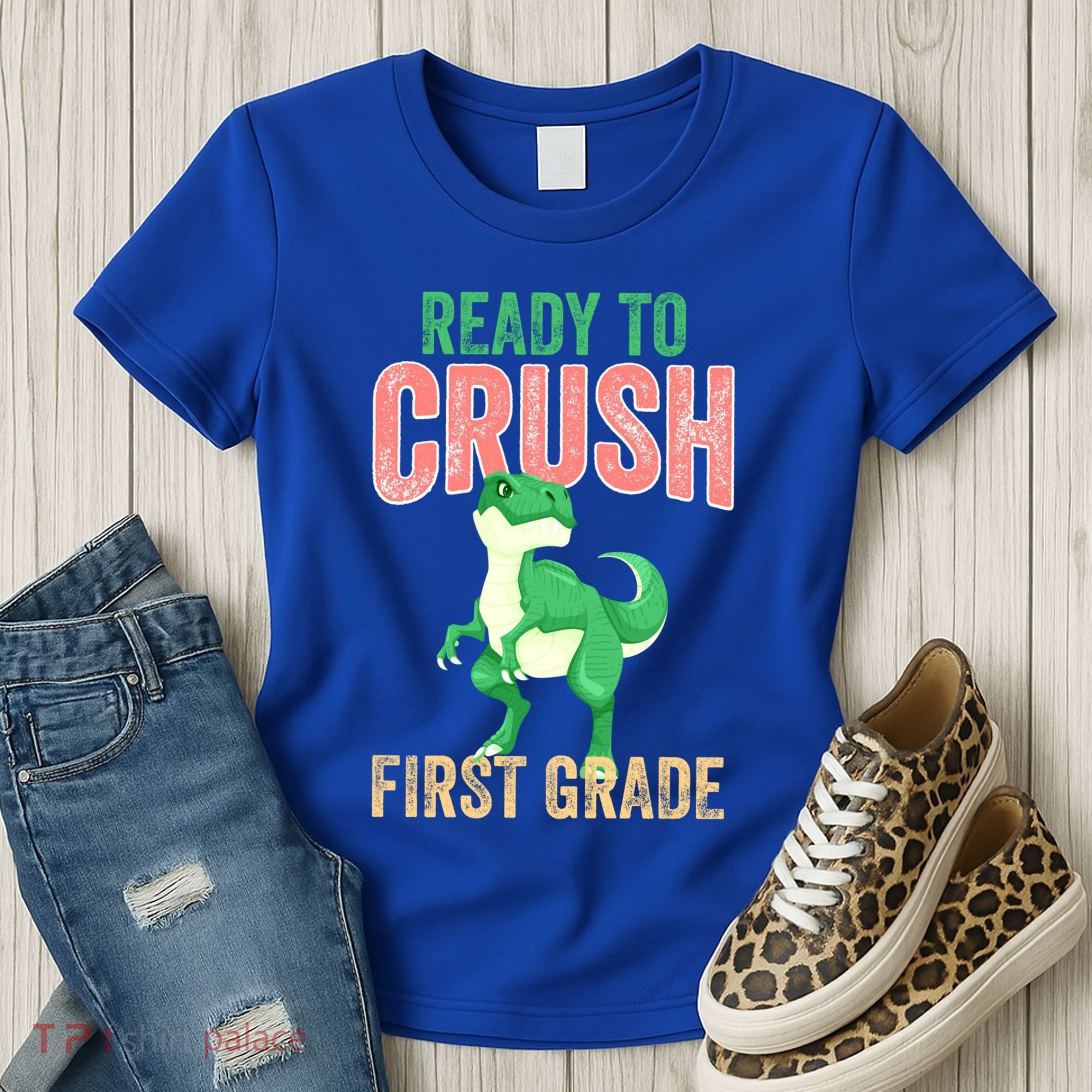 Ready To Crush First Grade TRex Dinosaur Cool Gift Women's T-Shirt