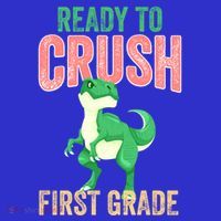 Ready To Crush First Grade TRex Dinosaur Cool Gift Kids Hoodie thumb 5