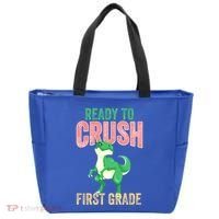 Ready To Crush First Grade TRex Dinosaur Cool Gift Tote Bag thumb 0