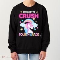 Ready To Crush Fourth Grade 4Th Unicorn Back To School Gift Women's Sweatshirt thumb 0