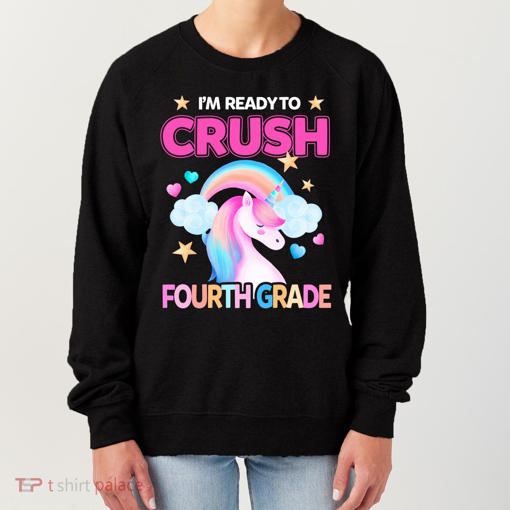 Ready To Crush Fourth Grade 4Th Unicorn Back To School Gift Women's Sweatshirt