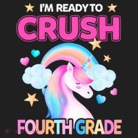 Ready To Crush Fourth Grade 4Th Unicorn Back To School Gift Women's Sweatshirt thumb 2