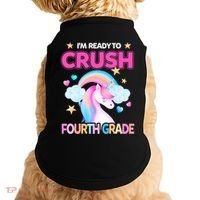 Ready To Crush Fourth Grade 4Th Unicorn Back To School Gift Doggie Tank thumb 0