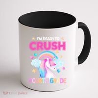 Ready To Crush Fourth Grade 4Th Unicorn Back To School Gift Coffee Mug thumb 1