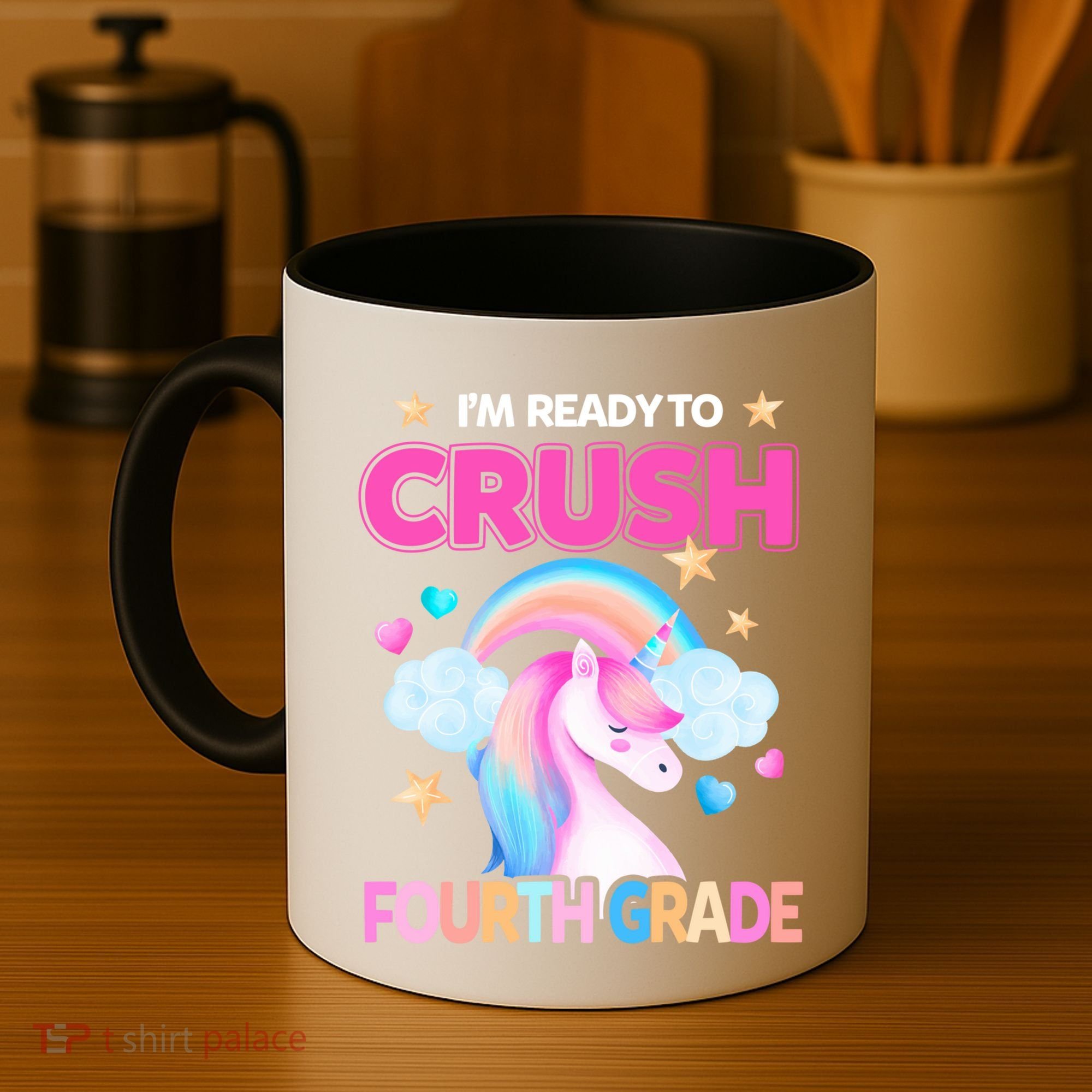 Ready To Crush Fourth Grade 4Th Unicorn Back To School Gift Coffee Mug