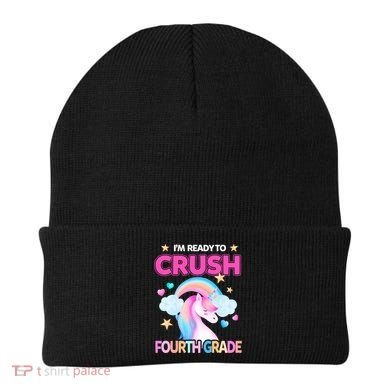Ready To Crush Fourth Grade 4Th Unicorn Back To School Gift Beanie
