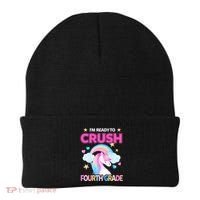 Ready To Crush Fourth Grade 4Th Unicorn Back To School Gift Beanie thumb 0
