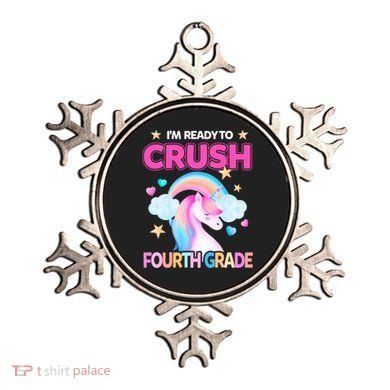 Ready To Crush Fourth Grade 4Th Unicorn Back To School Gift Ornament