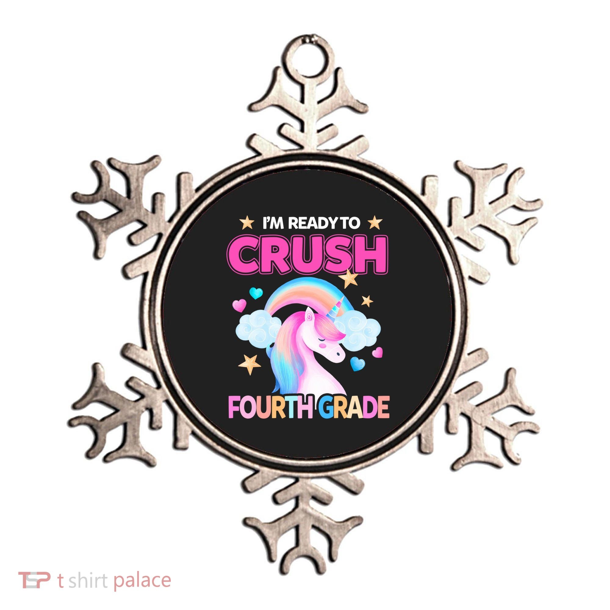 Ready To Crush Fourth Grade 4Th Unicorn Back To School Gift Ornament