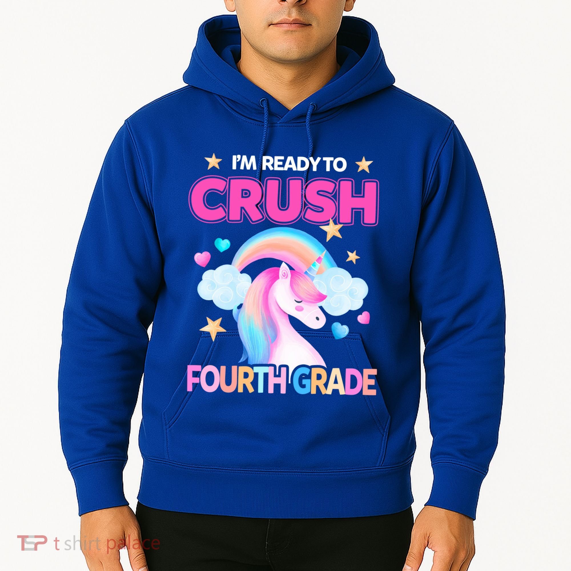 Ready To Crush Fourth Grade 4Th Unicorn Back To School Gift Hoodie