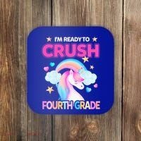 Ready To Crush Fourth Grade 4Th Unicorn Back To School Gift Coaster thumb 0
