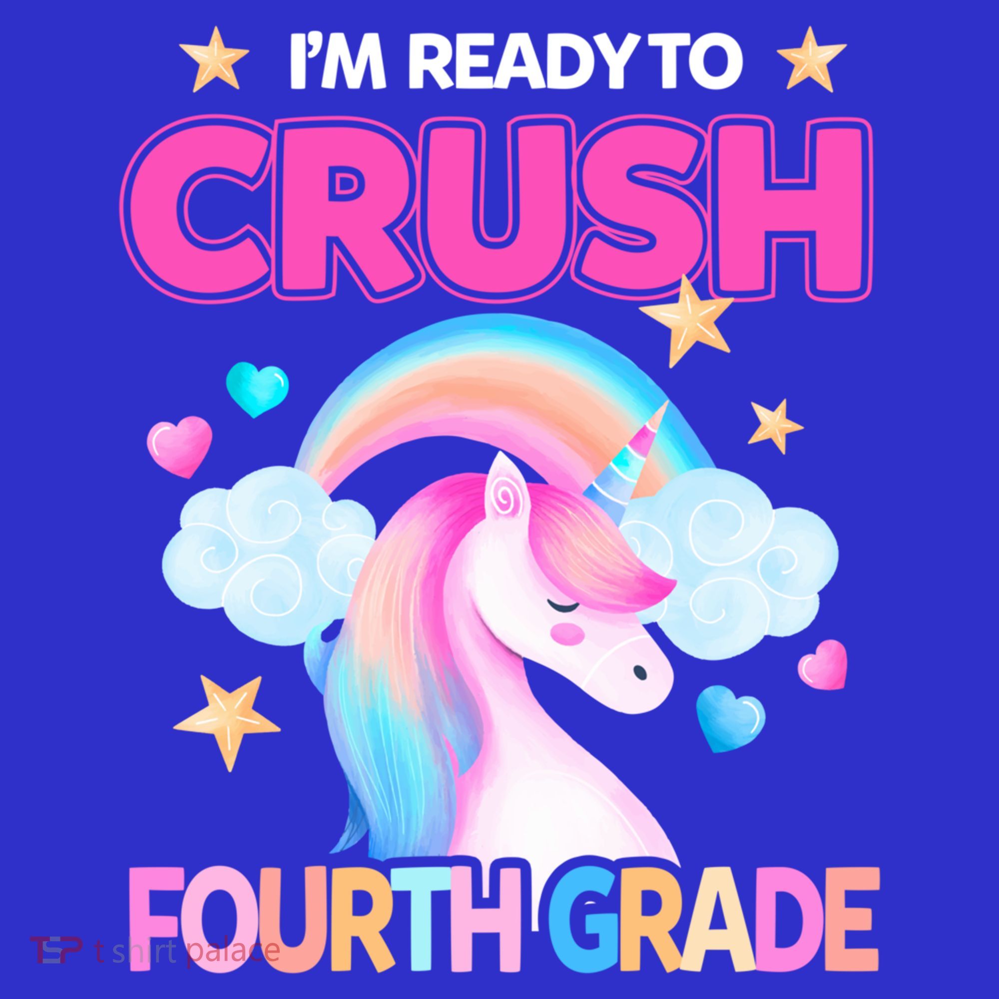 Ready To Crush Fourth Grade 4Th Unicorn Back To School Gift Coaster