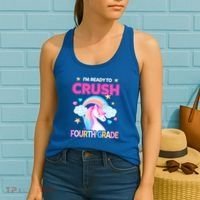 Ready To Crush Fourth Grade 4Th Unicorn Back To School Gift Women's Tank Top thumb 2