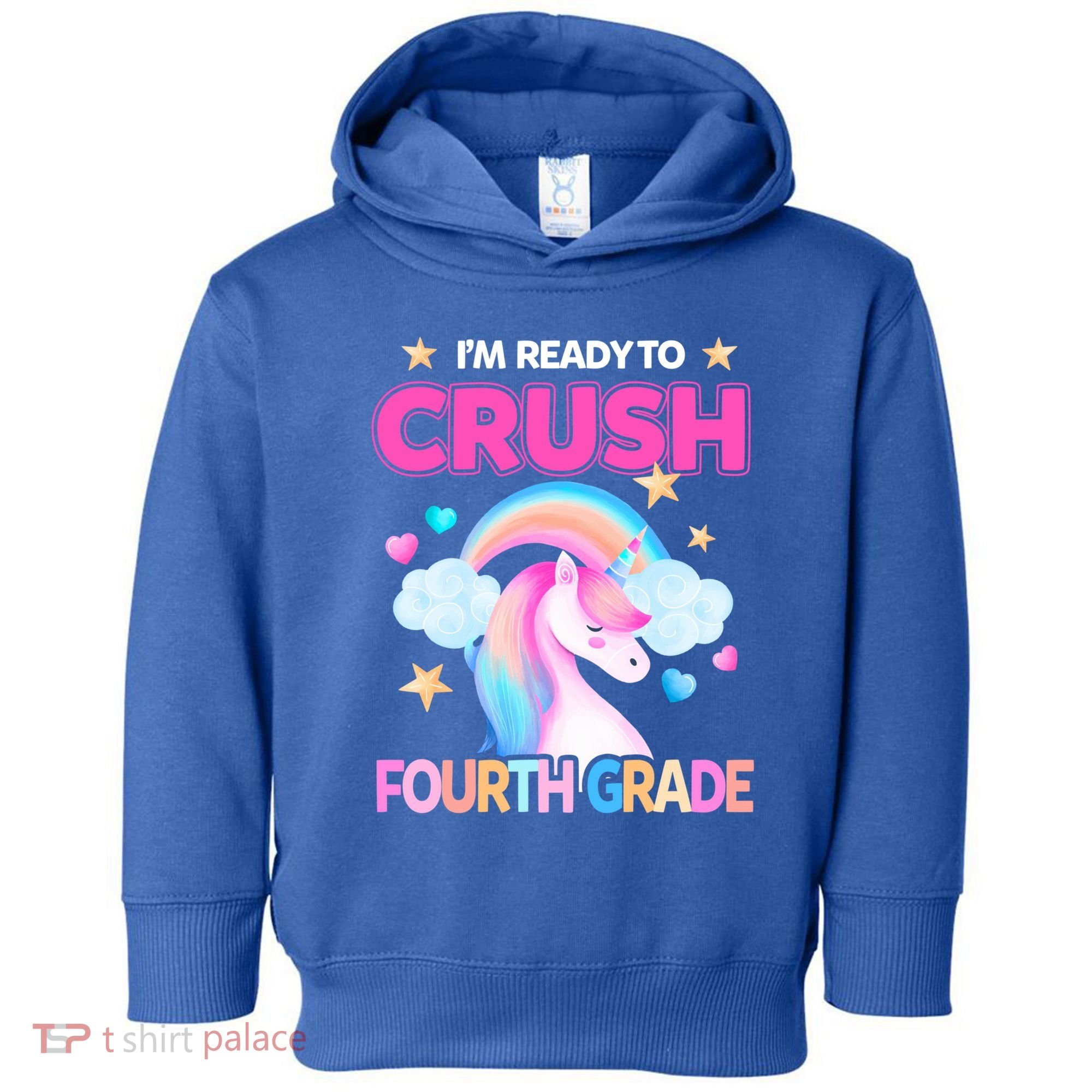 Ready To Crush Fourth Grade 4Th Unicorn Back To School Gift Toddler Hoodie