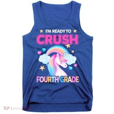 Ready To Crush Fourth Grade 4Th Unicorn Back To School Gift Tank Top