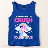 Ready To Crush Fourth Grade 4Th Unicorn Back To School Gift Tank Top thumb 2