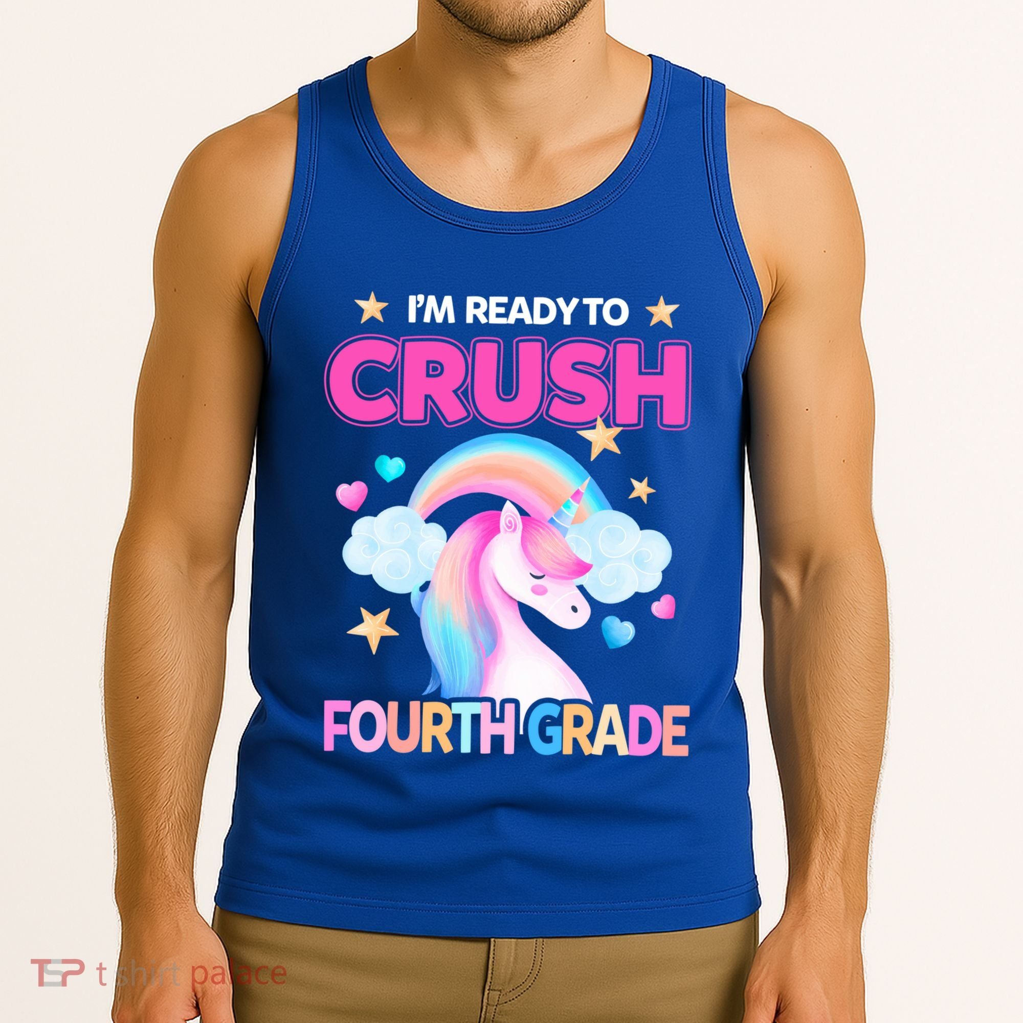 Ready To Crush Fourth Grade 4Th Unicorn Back To School Gift Tank Top
