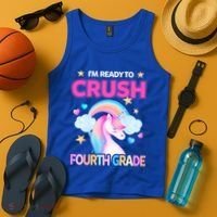Ready To Crush Fourth Grade 4Th Unicorn Back To School Gift Tank Top thumb 4