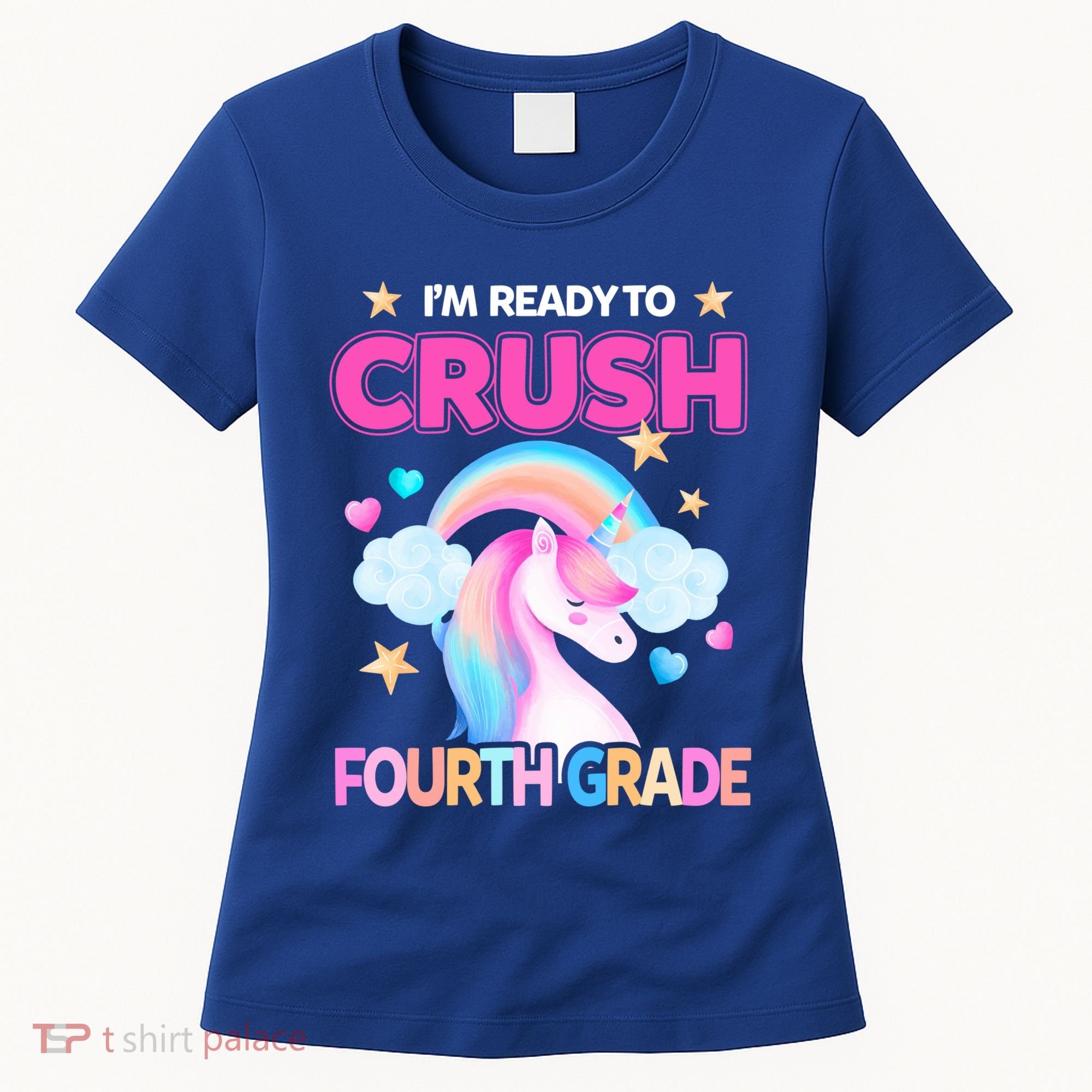 Ready To Crush Fourth Grade 4Th Unicorn Back To School Gift Women's T-Shirt