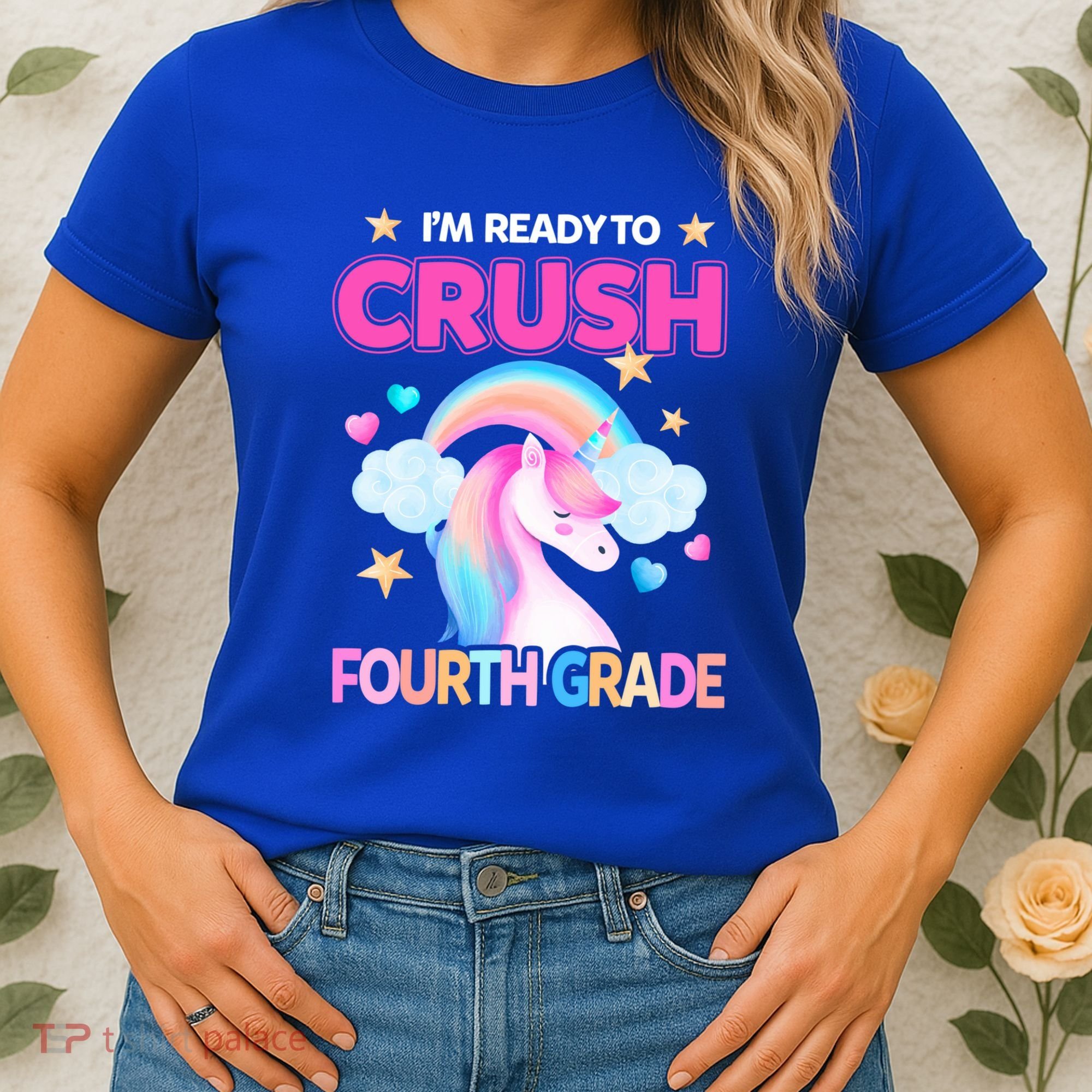 Ready To Crush Fourth Grade 4Th Unicorn Back To School Gift Women's T-Shirt