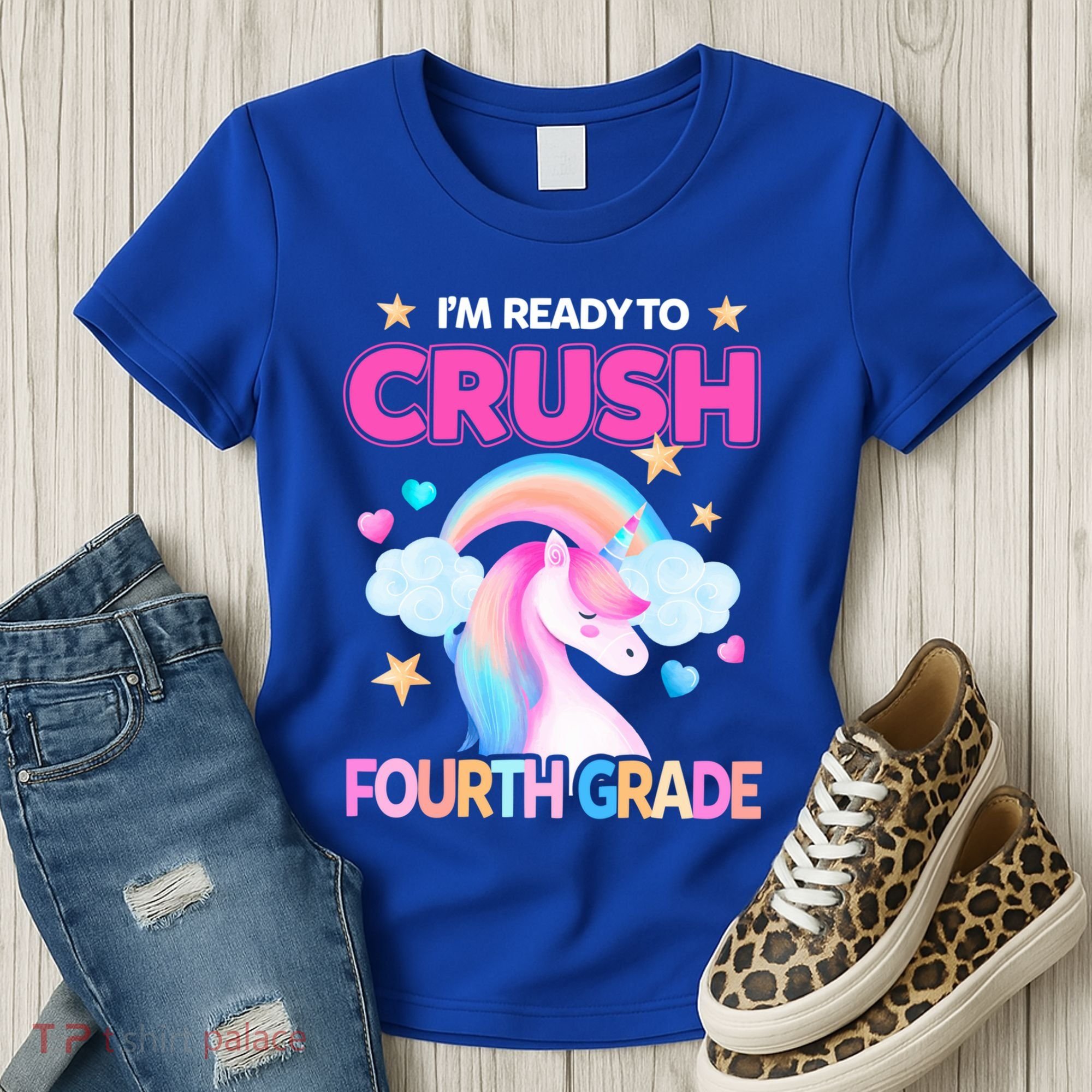 Ready To Crush Fourth Grade 4Th Unicorn Back To School Gift Women's T-Shirt
