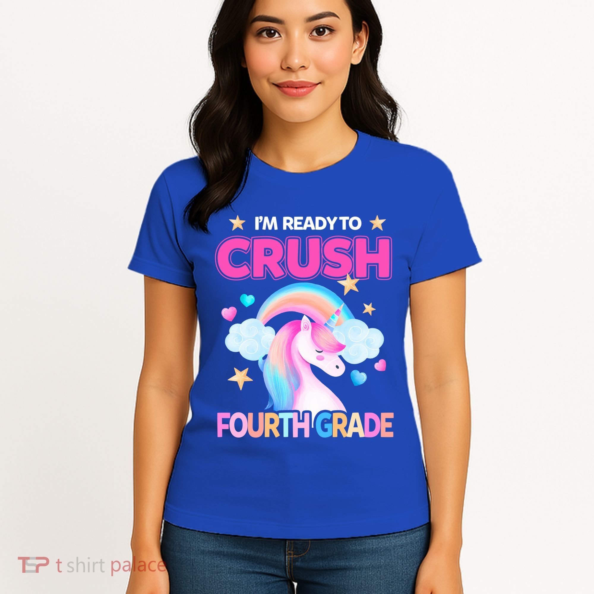 Ready To Crush Fourth Grade 4Th Unicorn Back To School Gift Women's T-Shirt