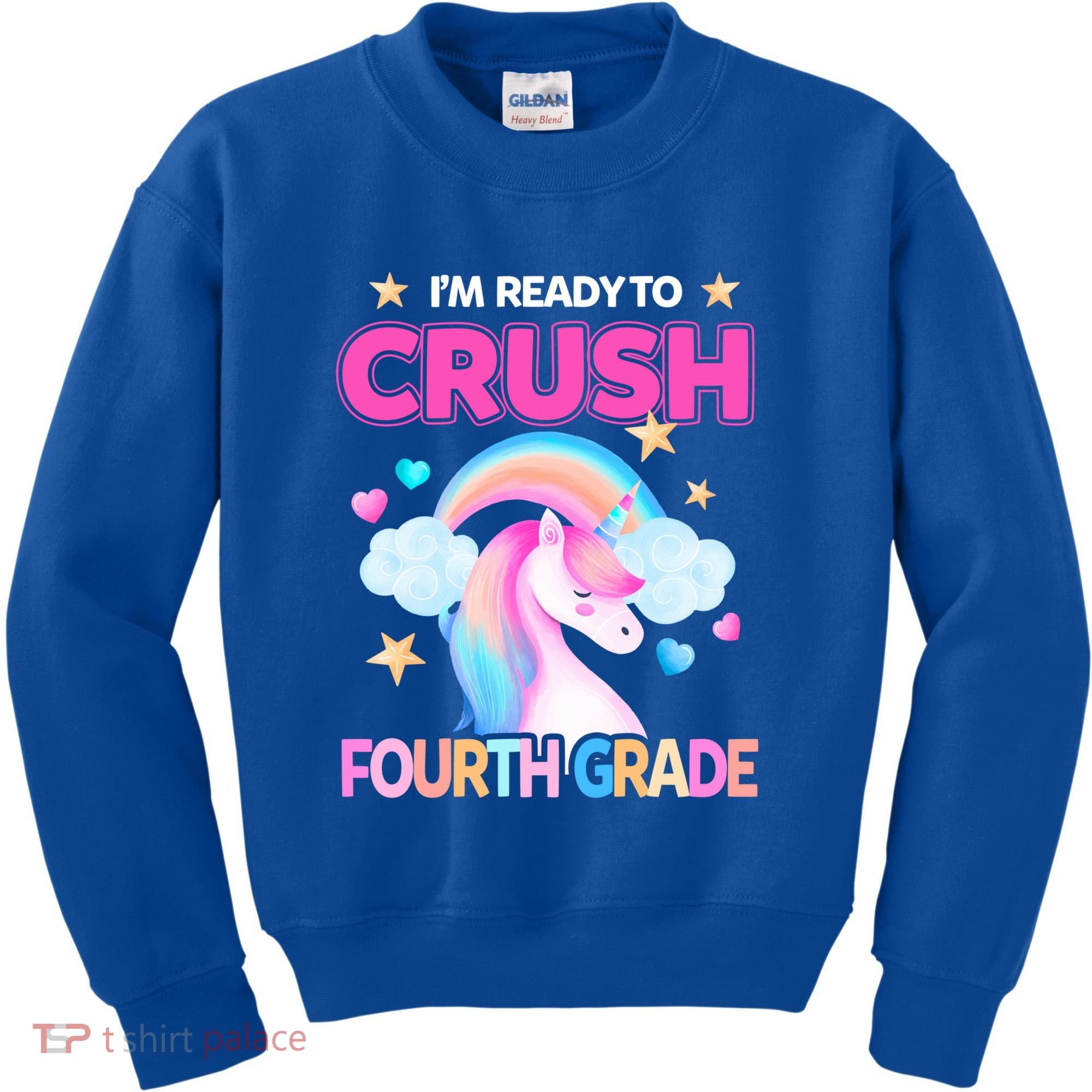 Ready To Crush Fourth Grade 4Th Unicorn Back To School Gift Kids Sweatshirt