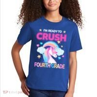 Ready To Crush Fourth Grade 4Th Unicorn Back To School Gift Kids T-Shirt thumb 2