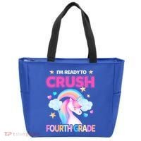 Ready To Crush Fourth Grade 4Th Unicorn Back To School Gift Tote Bag thumb 0