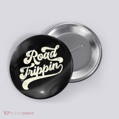 Road Trippin Cool Retro Vintage Road Trip Distressed Button