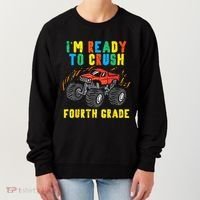 Ready To Crush 4th Grade Monster Truck First Day School Boy Women's Sweatshirt thumb 0