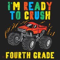 Ready To Crush 4th Grade Monster Truck First Day School Boy Women's Sweatshirt thumb 2